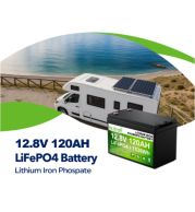 12.8V 120AH LiFePO4 Battery Lithium Iron Phosphate Deep Cycle 1536Wh - BMS Protected Solar RV Marine Off-Grid Trolling Motor Golf Cart UPS 4000+ Cycles